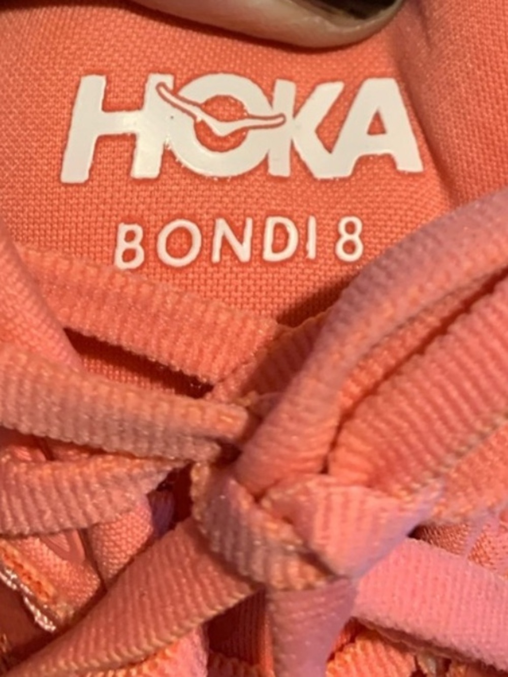 Hoka Bondi 8 Size 8 in Coral Papaya - Picture 8 of 10